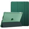 FINTIE Cover per iPad 9a/8a/7a Generazione 10,2 Pollici (2021/2020/2019) | con Portapenne - Sottile Leggero Opaca Trasparente Posteriore Custodia con Auto Sveglia/Sonno, Verde Scuro