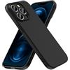caslord Cover per iPhone 12 Pro Max TPU morbido antiscivolo | Sembra una custodia in silicone | Protezione dalle macchie | Resistente ai graffi | Nero