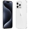 caslord Trasparente Cover ultra-sottile per iPhone 15 Pro | Anti-ingiallimento | TPU | Resistente agli urti | Resistente ai graffi