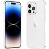 caslord Trasparente Cover ultra-sottile per iPhone 14 Pro | Anti-ingiallimento | TPU | Resistente agli urti | Resistente ai graffi