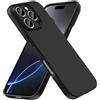 caslord Cover per iPhone 16 Pro Max TPU morbido antiscivolo | Sembra una custodia in silicone | Protezione dalle macchie | Resistente ai graffi | Nero