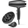 BaByliss Digital Dry Pro Asciugacapelli, 2000W Professional Phon, 6155DE | Motore digitale di fabbricazione italiana, flusso d'aria ad a 157 km/h, asciugacapelli leggero con diffusore, anti-crespi