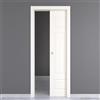 Leroy Merlin Porta interna scorrevole Coconut Groove in MDF colore bianco, L 80 x H 210 cm, apertura reversibile