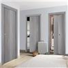 Leroy Merlin Porta interna a battente Gray Elm in MDF colore grigio, L 80 x H 210 cm, apertura reversibile