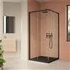 NOVELLINI Lato per box doccia angolare scorrevole H 200 x L 69 cm, sp 6 mm nero