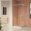 NOVELLINI Lato per box doccia angolare scorrevole H 200 x L 69 cm, sp 6 mm argento