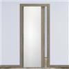 Leroy Merlin Porta interna scorrevole Almond vetrata in vetro colore avena, L 70 x H 210 cm, apertura reversibile