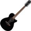 IBANEZ AEG5012 Black High Gloss Chitarra 12 Corde Elettrificata AEG5012-BKH
