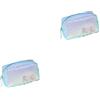Housoutil 2pezzi Borsa Cosmetica Portatile Raso Organizer Da Viaggio Per Make-up e Toiletries Perfetta Per Donne e Viaggi