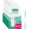 GUM SOFT-PICKS ORIGINAL Scovolini Interdentali in Gomma/Per Rimuovere Placca e Residui di Cibo/Facili da usare/Senza lattice (M - 6x50)