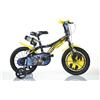 Batman Bicicletta da bambino batman ruota 14 pollici con rotelle, freno e scudo anteriore - adatta a 5-7 anni