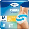 Essity Italy Tena Pants Protect+ Normal 8 Mutandine Assorbenti Per Incontinenza Taglia M