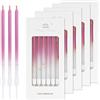 JRSHIRLEYLTD 30 pezzi candele colorate per feste, candeline compleanno lunghe, candeline compleanno particolari, oro rosa, per compleanni, feste, anniversari, matrimoni, festival