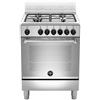 Bertazzoni La Germania Americana AMN664EXV cucina Piano cottura Acciaio inossidabile Gas A - Forni e Piano cottura (Piano cottura, Acciaio inossidabile, Manopola, Frontale, Gas, Posteriore sinistro)