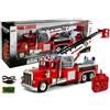 LEAN TOYS Camion dei pompieri con scala girevole estensibile da 60 cm, radiocomandato, con
