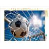 Calvendo Puzzle CALVENDO Un pallone da calcio colpisce con forza la rete della porta e cattura il momento del successo nel momento perfetto. | Puzzle da 1000 pezzi di dimensioni 64x48cm Foto puzzle per le ore felici