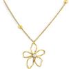 MARLU' COLLANA FIORE CON PERLA CENTRALE - DORATO