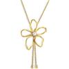 MARLU' COLLANA FIORE SALISCENDI CON PERLA CENTRALE - DORATO