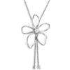 MARLU' COLLANA FIORE SALISCENDI CON PERLA CENTRALE - ARGENTO/ACCIAIO