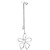 MARLU' MONO ORECCHINO PENDENTE FIORE CON PERLA CENTRALE - ARGENTO/ACCIAIO