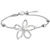 MEDUSA BRACCIALE FIORE CON PERLA CENTRALE - ARGENTO/ACCIAIO
