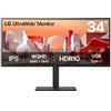 Lg Electronics LG 34BA75QE-B Monitor PC 86,4 cm (34") 3440 x 1440 Pixel Wide Quad HD LCD Nero