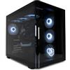 CyberpowerPC Luxe Gaming PC - AMD Ryzen 7 9800X3D, AMD RX 9070 XT, 32GB RAM, 1TB NVMe SSD, 750W PSU, Windows 11, Liquid Cooling, Ark Curve Black