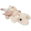Depesche Snukis - Peluche Drago sdraiato, Albicocca | Drago in peluche con morbida pelliccia, occhi glitterati e glitter su ali, corna e coda, circa Peluche da 50 cm, 14261