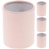 NUOBESTY Scatola Rotonda di Cartone Rosa, 4 Pezzi, per Composizioni Floreali | Carta, Forma Cilindrica, Stile Raffinato, per Fiori e Secchi, Centrotavola Domestici, Spazi Piccoli