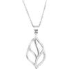 Sofia Milani - Collana da Donna in Argento 925 - con Pietra Zircone - Ciondolo a Foglia