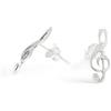 Silverly Orecchini a Perno in Argento Sterling 925 con Chiave di Violino per Donna | Piccoli Orecchini in Argento con Note Musicali | Regali per la Fidanzata | Gioielli per Ragazze Adolescenti