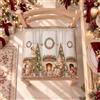 PETTI Artigiani Italiani - Cuscini per Sedia Natalizi Teddy House, Set da 6, 40x40 cm, Microfibra con Laccetti, Made in Italy