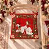 PETTI Artigiani Italiani - Cuscini per Sedia Natalizi Tombola, Set da 6, 40x40 cm, Microfibra con Laccetti, Made in Italy