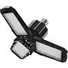 Hoement Luce LED da Garage 45w E27/e26 Pieghevole a 3 Pannelli | Tensione 85-265v, 72 Chip 2835, Corpo ABS Nero, per Banchi di Lavoro e Corridoi