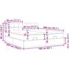 vidaXL Letto ottomano con materassi e LED in velluto grigio scuro 160x200 cm