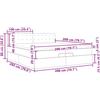 vidaXL Ottoman letto con materassi & LED Taupe 200x200 cm tessuto