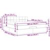 vidaXL Letto ottomano con materasso e LED nero 180x200 cm in velluto