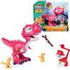 Spin Master Set "Paw Patrol" e dinosauri: figura interattiva di dinosauro "Rhubarb" + Marshall e accessori