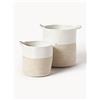 Westwing Collection Set di 2 cestini Kiya - Beige, Bianco
