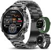 maoo Titan GPS Smartwatch Uomo Militare, Chiamate Bluetooth, Orologio Smartwatch Uomo GPS Integrato Impermeabile IP68, Smart Watch Fitness Sport, Torcia LED, Cassa in Metallo, Bussola, Android iPhone