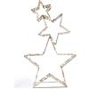MERCURY S.P.A. Decorazione stelle di Natale 50x17x84cm con 350 LED, luminaria natalizia elegante in metallo e plastica