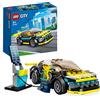 LEGO City Auto Sportiva Elettrica, Macchina Giocattolo per Bambini e Bambine da 5 Anni, Set Modello di Auto Supercar con Minifigure Pilota da Corsa, Idee Regalo di Compleanno 60383