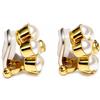 GUCCI Orecchini Gucci perle doppio fiore G oro GG Marmont clip-on accessori donna