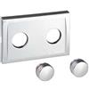 Geberit Set Placca e Monopole Geberit per Valvole Intercettazione e Collettori Compact Cromo - 612.432.21.1