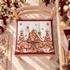 PETTI Artigiani Italiani - Cuscini per Sedia Natalizi Marzapane, Set da 6, 40x40 cm, Microfibra con Laccetti, Made in Italy
