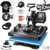 AKEYDIY Professionale Start-Up Pressa di Calore Macchine 30,5 x 38,1 cm Swing Away 5 in 1 Digitale Multifunzionale T-Shirt Sublimazione Macchina Pressa di Calore per Camicie Cappello Tazza Cap Piastra