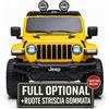 Jeep Auto Elettrica Bambini Jeep Wrangler Rubicon 12V Gialla Telecomando Full Optiona