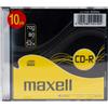 Maxell - 10 CD-R 700Mb in Jewel Case Slim singoli da 5mm - 624003.40