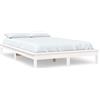 vidaXL Letto in legno massiccio bianco 180x200 cm pino