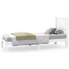 vidaXL Letto in legno massiccio senza materasso bianco